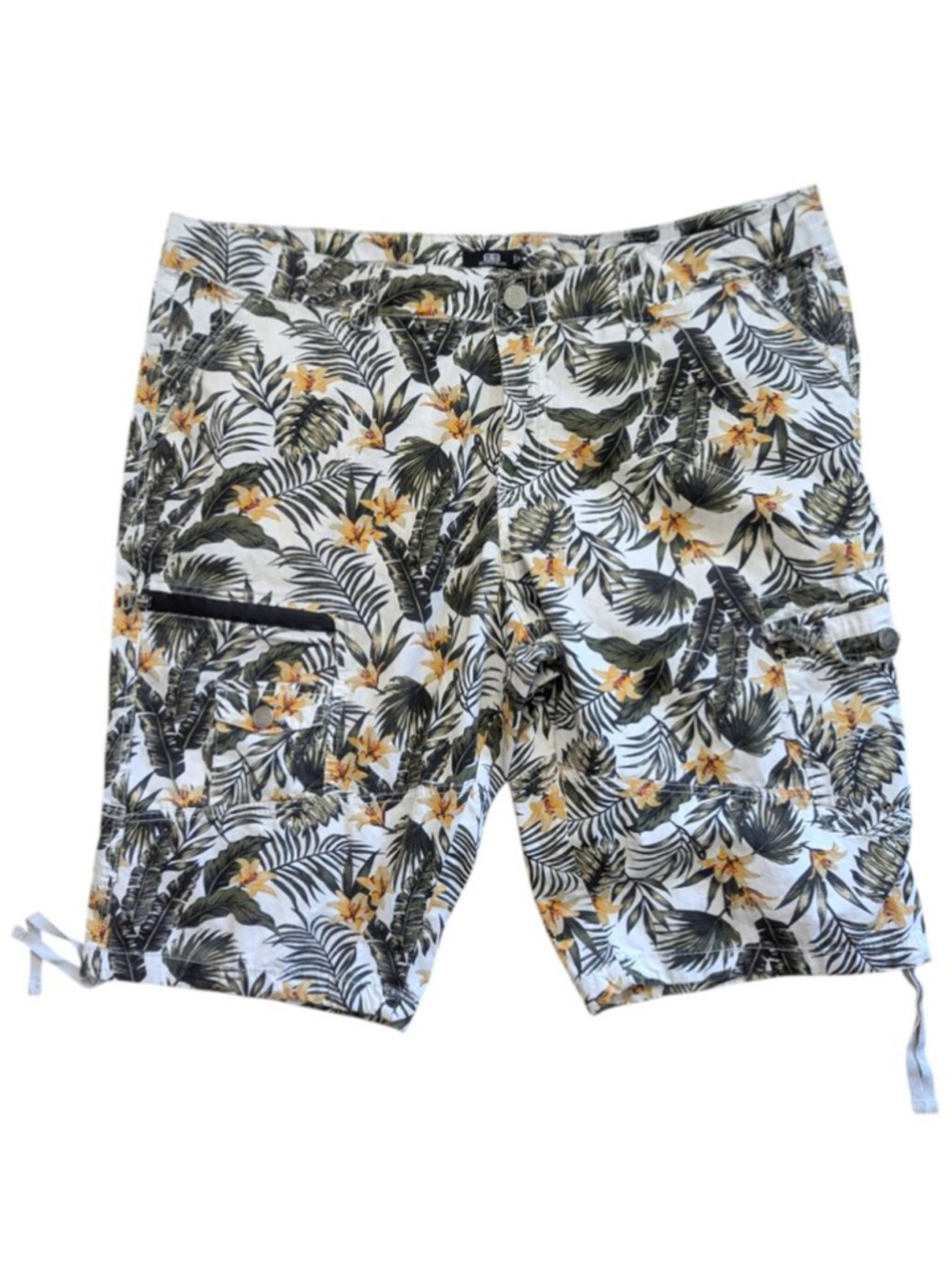 Benjamin Black Cargo Shorts Tropical Floral Size 40